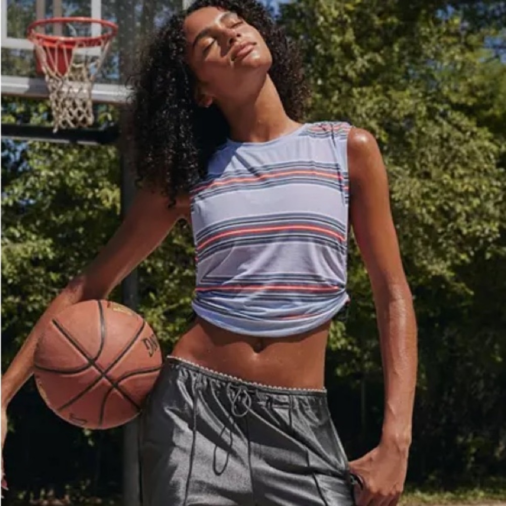 NWT FP Movement Women's Sport Mode Muscle Tank | Steel Combo | Size S